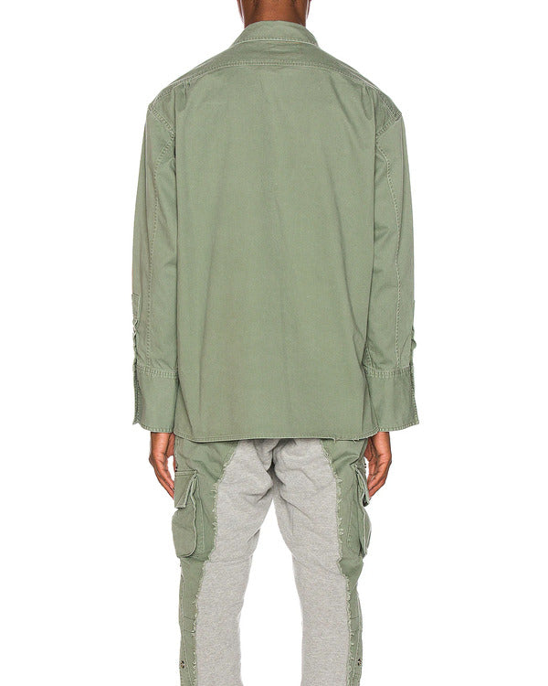 Shrinking Liz Green Army Shirt Jacket