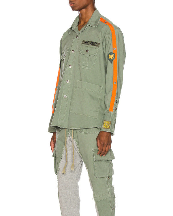 Shrinking Liz Green Army Shirt Jacket