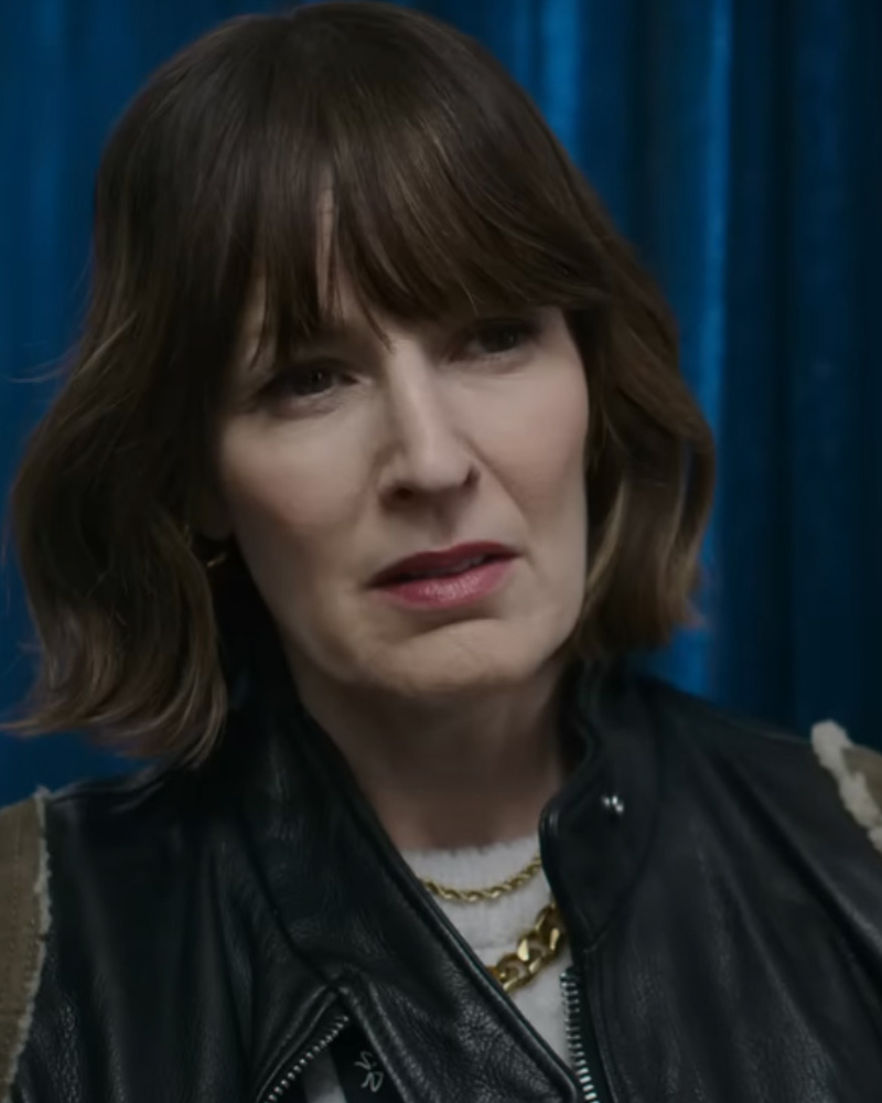 Rosemarie Dewitt Smile 2 Black And Brown Leather Jacket