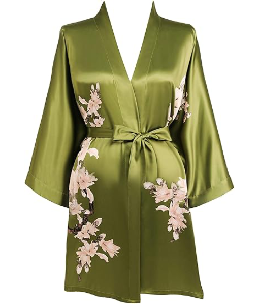 Law and Order S24 Sofia Ko Green Floral Print Robe