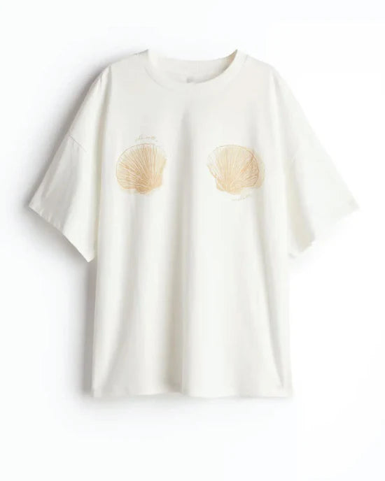Southern Charm S11 Salley Carson Shell Print Oversized Tee