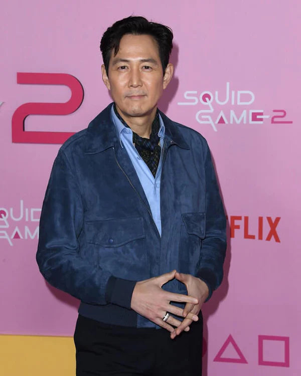 Squid Game Seong Gi-hun Player 456 Blue Suede Jacket