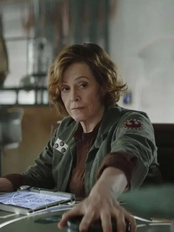 Dallas Jackets - Sigourney Weaver The Mandalorian and Grogu Green Jacket