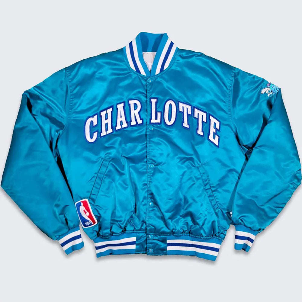 90’s Charlotte Hornets Bomber Jacket