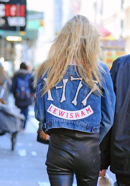 Stella Maxwell Street Style Blue Denim Jacket