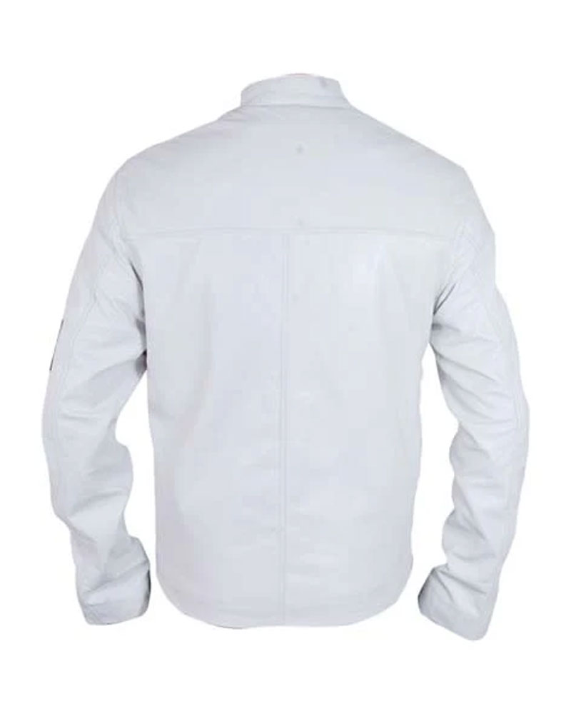 Steve McQueen’s Le Mans White Leather Jacket for Men