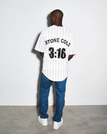 Stone Cold Steve Austin 3:16 White Baseball Jersey