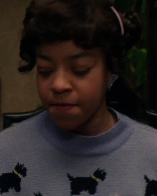 Stranger Things S05 Priah Ferguson Dog Print Sweatshirt