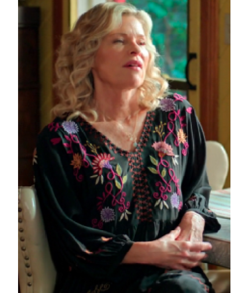 Sullivans Crossing S03 Black Floral Embroidered Dress