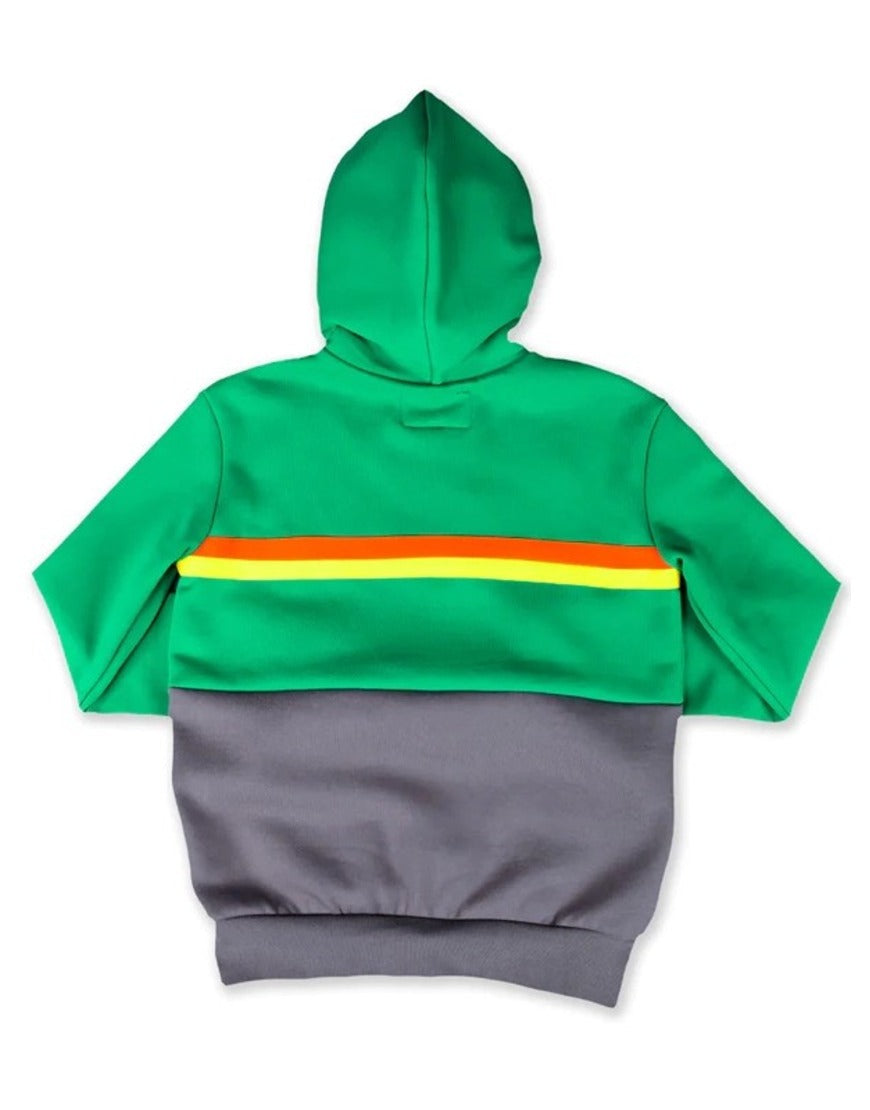 Super Mall Green And Grey Hoodie