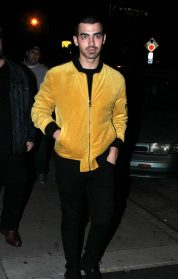 Joe Jonas Yellow And Black Varsity Jacket