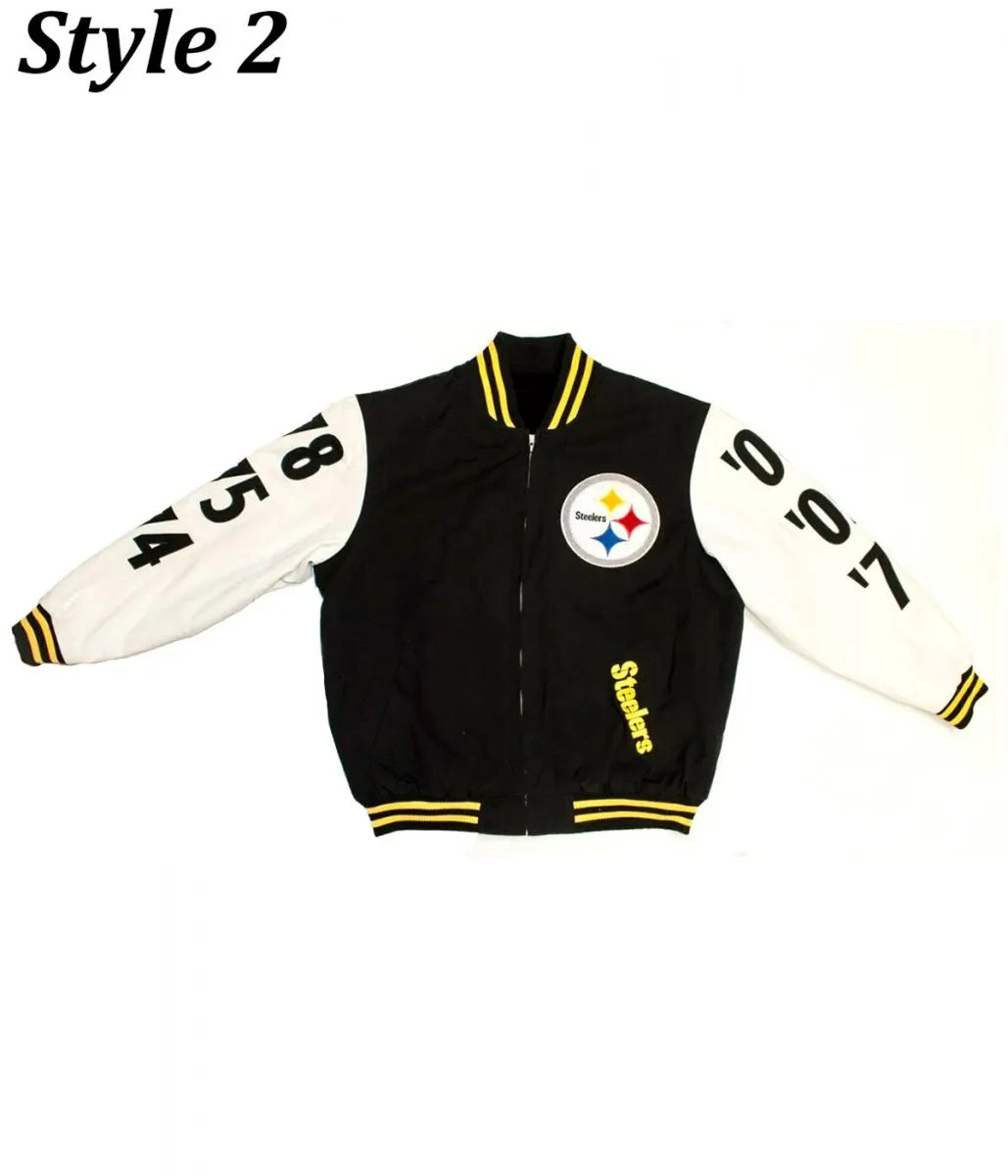 Super Bowl Champions Pittsburgh Steelers Black Letterman Jacket