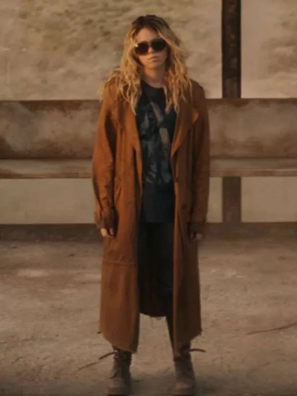 Milly Alcock Supergirl Brown Trench Coat