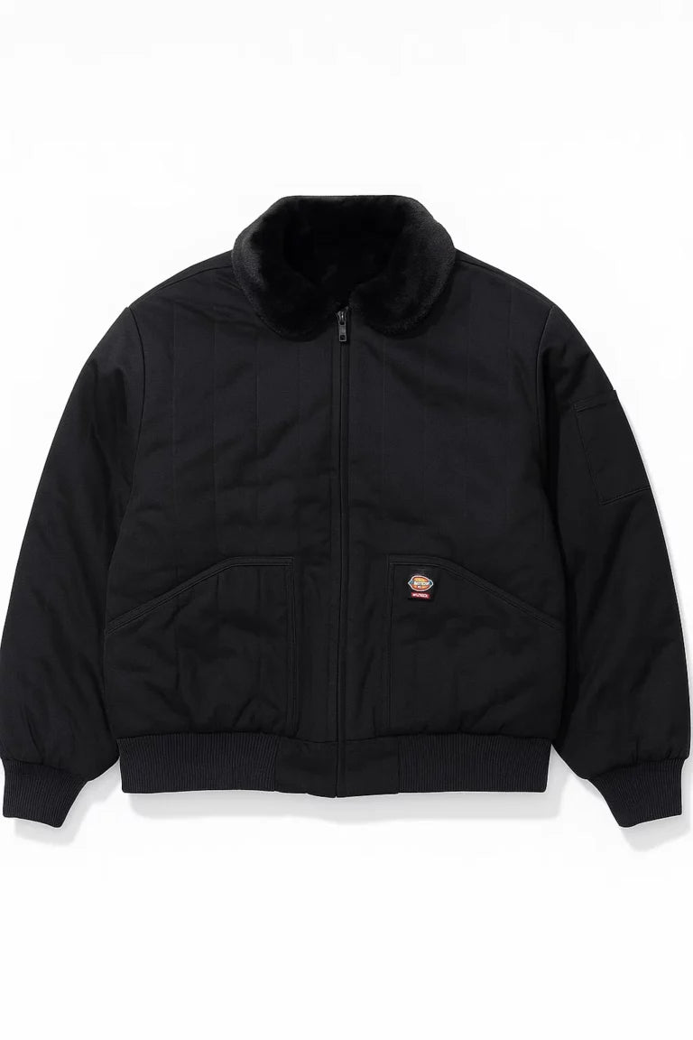 Supreme x Dickies Reversible Faux Fur Work Jacket Black