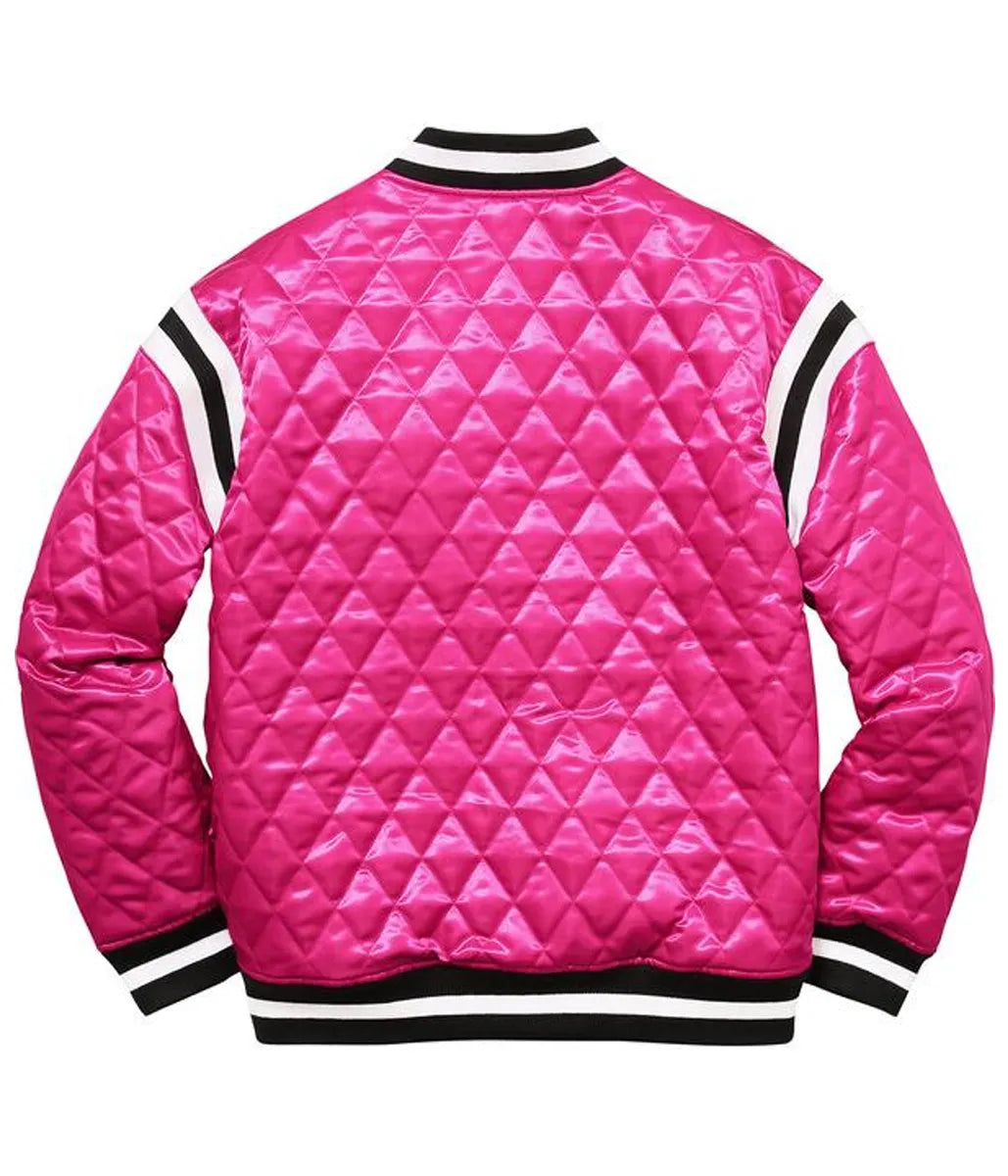 SupremeDiamondVarsityQuiltedSatinJacket