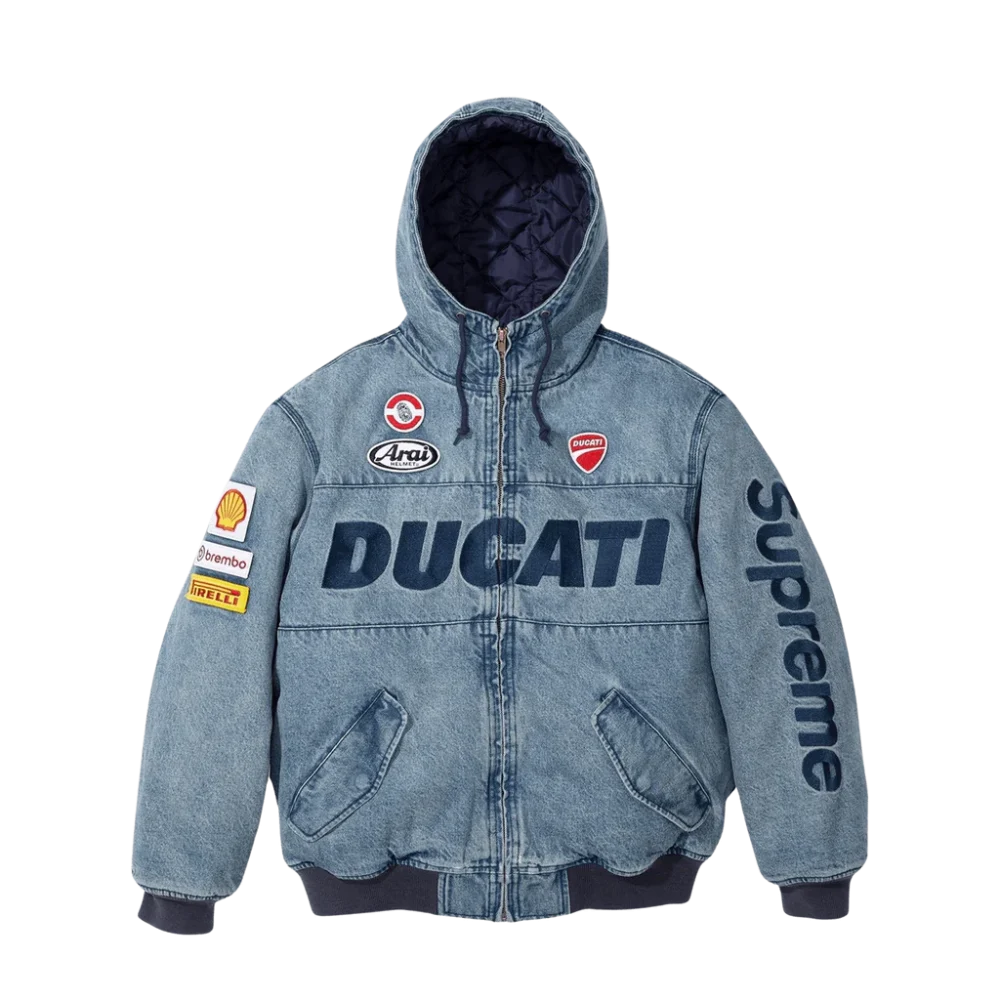 Supreme X Ducati Hooded Racing Blue Jacket