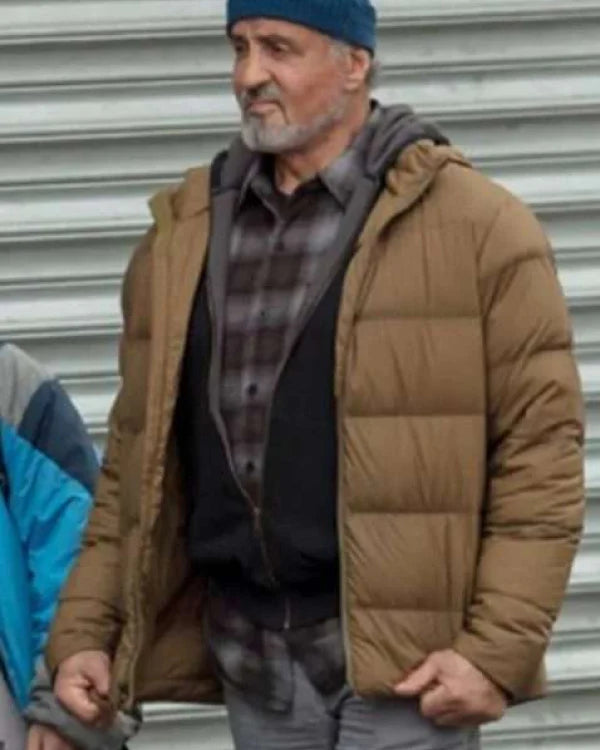 Sylvester Stallone Samaritan Stanley Kominski Yellow Puffer Jacket