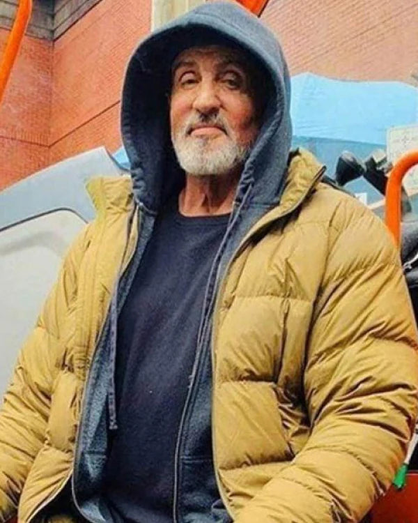 Sylvester Stallone Samaritan Stanley Kominski Yellow Puffer Jacket