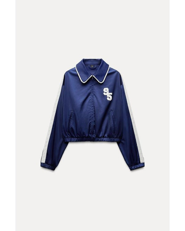 TOWIE S34 Courtney Green Navy Blue “95” Track Jacket