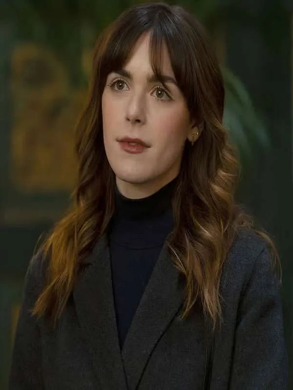 Kiernan Shipka Industry S04 Black Coat