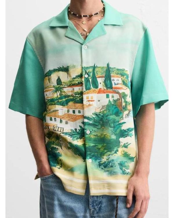 Love Island UK Boris Vidovic Landscape Printed Shirt