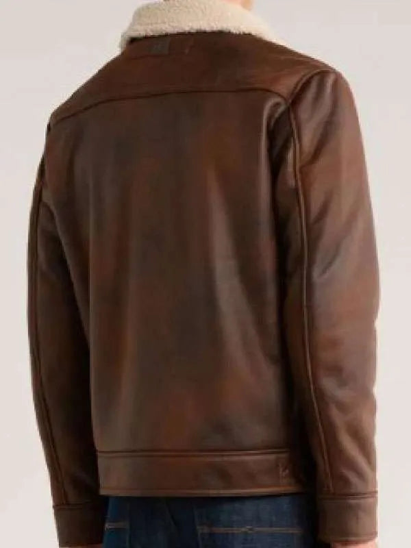 Adam Ferrara NCIS Brown Leather Jacket