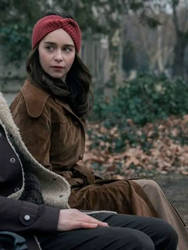 Emilia Clarke Ponies Suede Leather Coat
