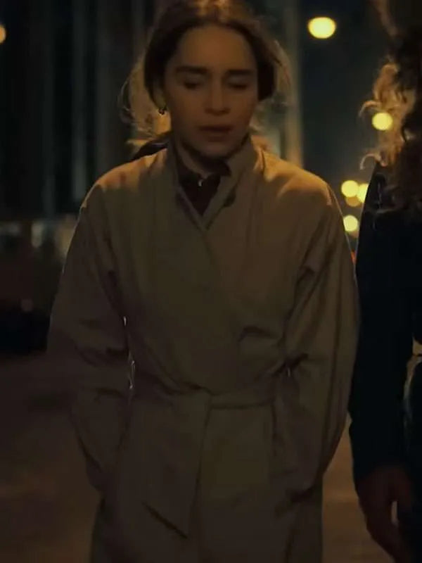 Emilia Clarke Ponies Trench Coat