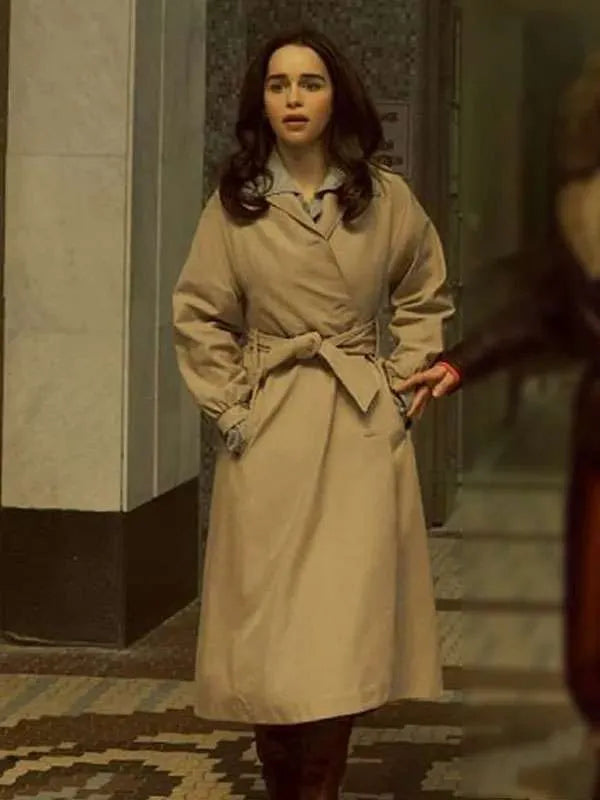Emilia Clarke Ponies Trench Coat