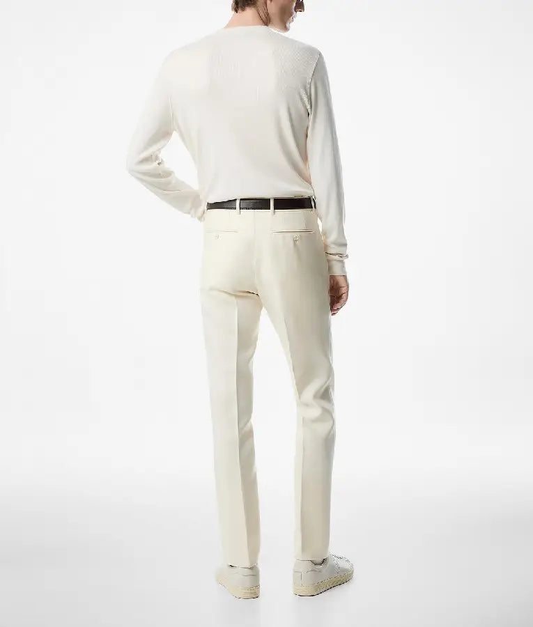 The Voice S28 Niall Horan White Ribbed Cotton Jersey