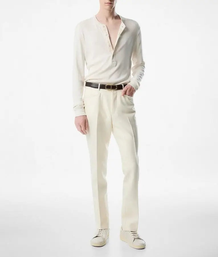 The Voice S28 Niall Horan White Ribbed Cotton Jersey