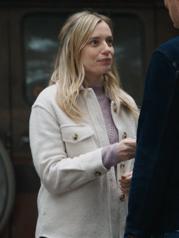 Kira Stine Tracker S01 White Sherpa Jacket