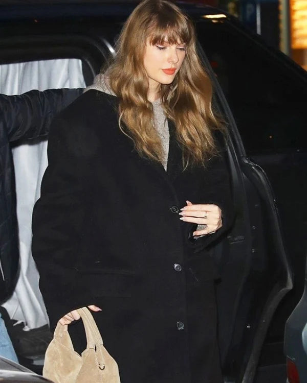 Taylor Swift NYC Black Trench Coat