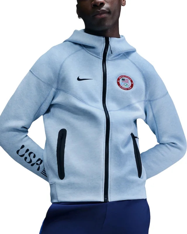 Team Tech U.S. Paralympic Blue Nike Heather Fleece Hoodie