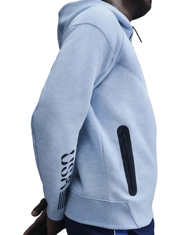 Team Tech U.S. Paralympic Blue Nike Heather Fleece Hoodie