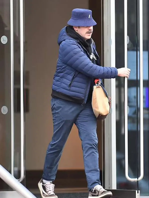 Jason Sudeikis Ted Lasso Blue Puffer Jacket