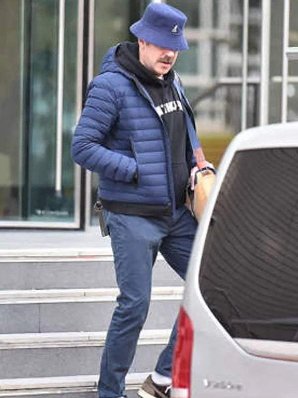 Jason Sudeikis Ted Lasso Blue Puffer Jacket