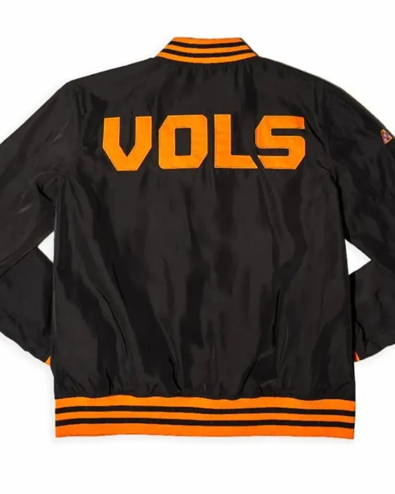 TennesseeVolunteersDarkModeBlackVarsityJacket