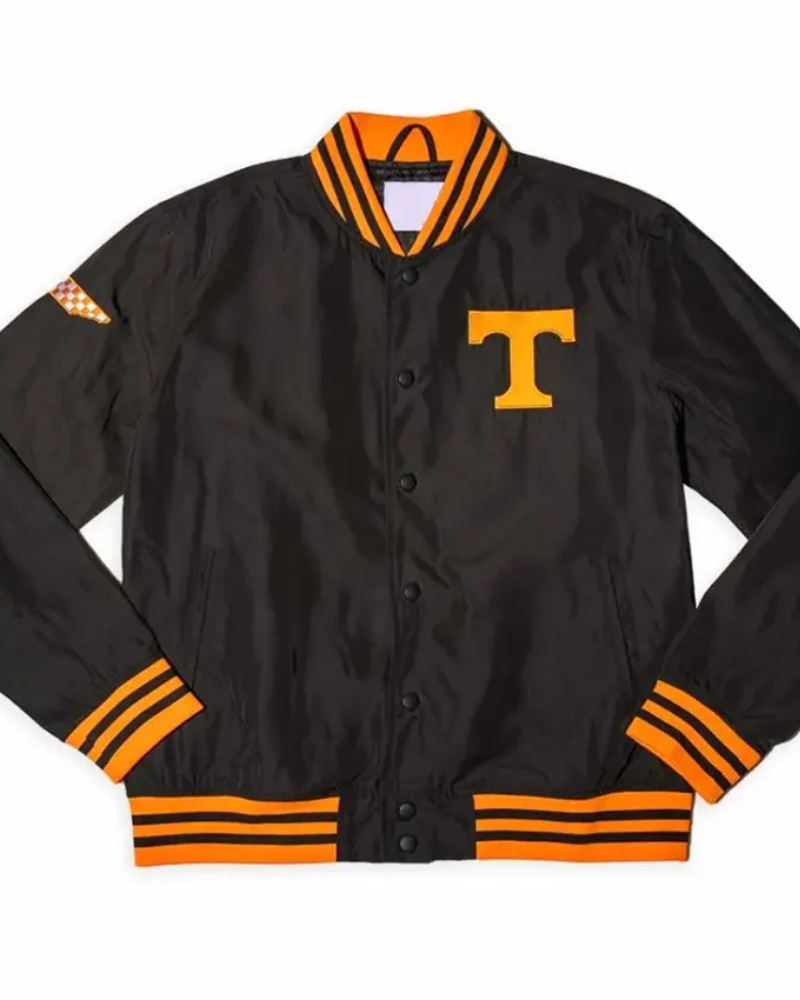 TennesseeVolunteersDarkModeBlackVarsityJackets