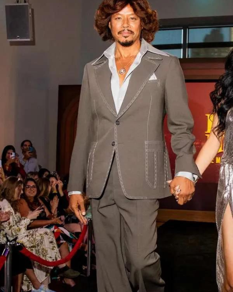 Terrence Howard Fight Night The Million Dollar Heist Grey Suit