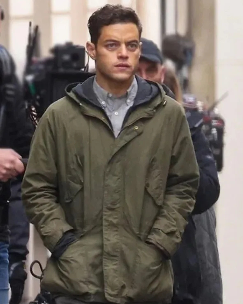 The Amateur Rami Malek Green Hooded Jacket