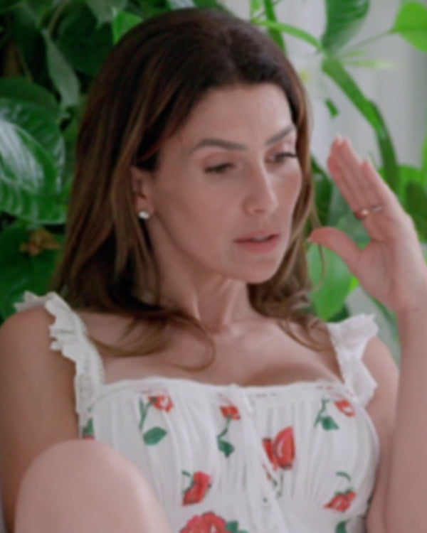 The Baldwins S01 Hilaria Baldwin Cherry & Rose Print Dress