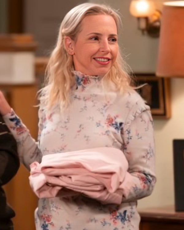 The Conners Lecy Goranson Floral Turtleneck Top