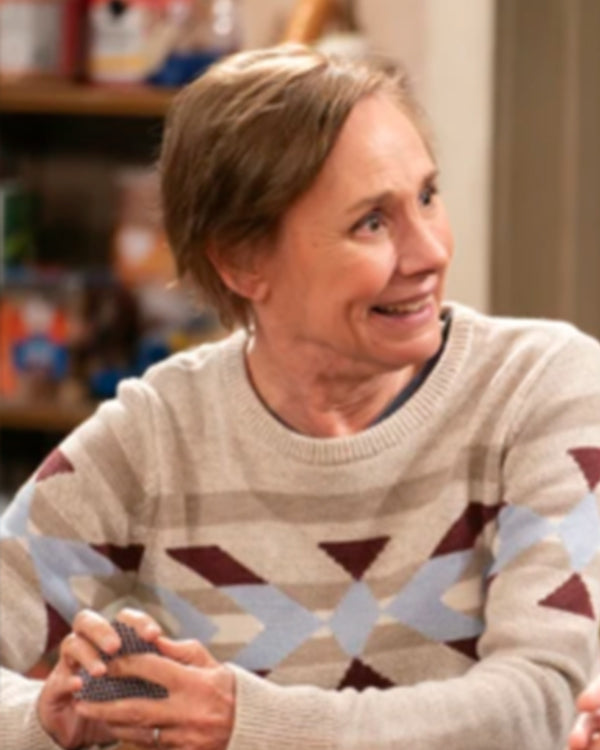 The Conners S07 Laurie Metcalf Grey Knitted Sweater