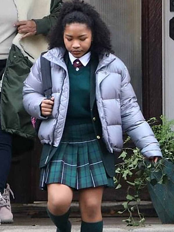 The Equalizer Delilah Grey Puffer Jacket