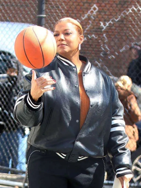 The Equalizer Queen Latifah Leather Bomber Jacket