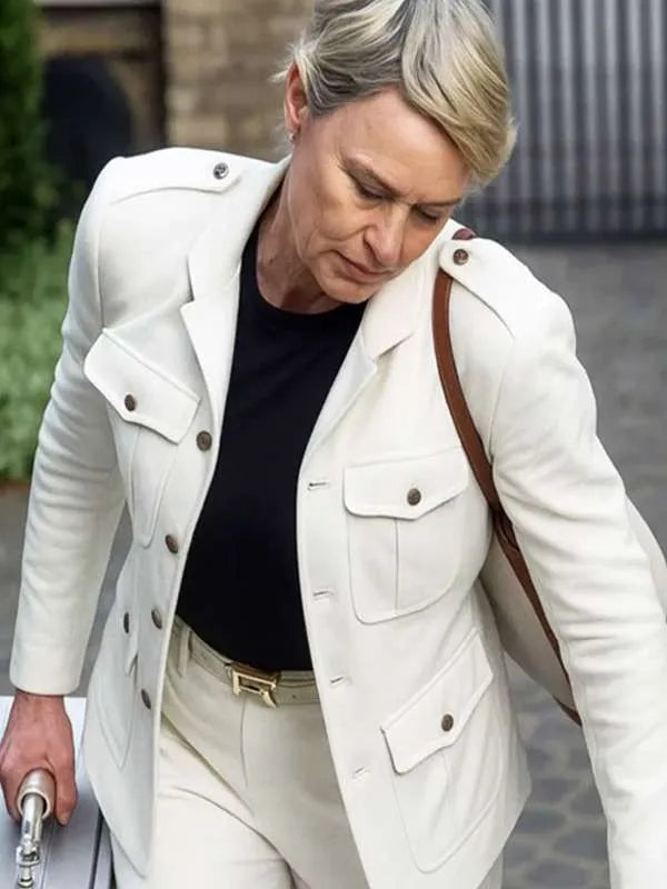 Dallas Jackets - The Girlfriend 2025 Robin Wright White Jacket