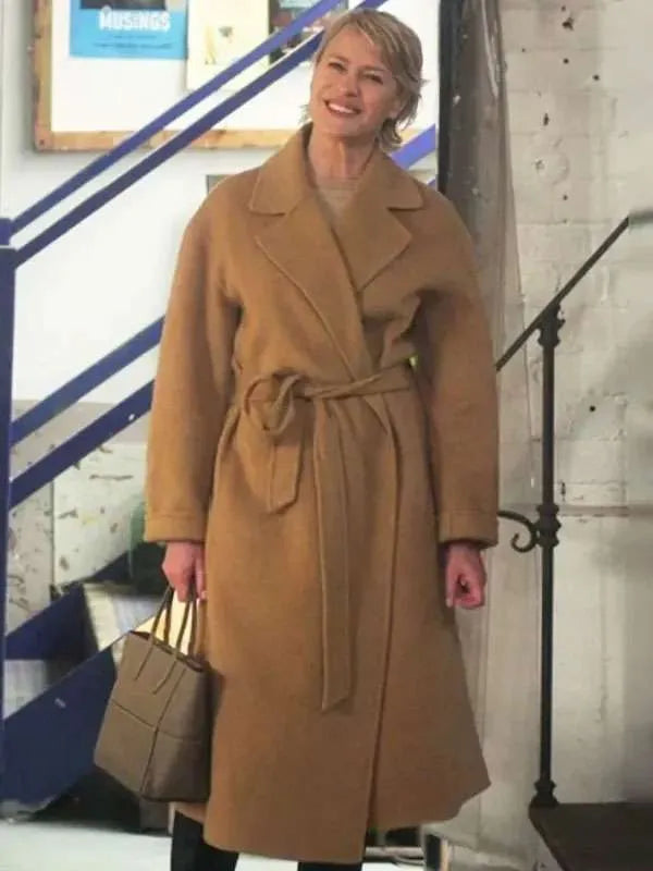 Dallas Jackets - Robin Wright The Girlfriend Brown Wool Coat