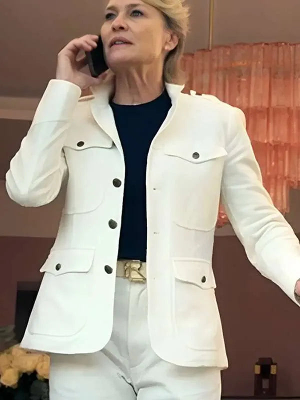 Dallas Jackets - The Girlfriend 2025 Robin Wright White Jacket