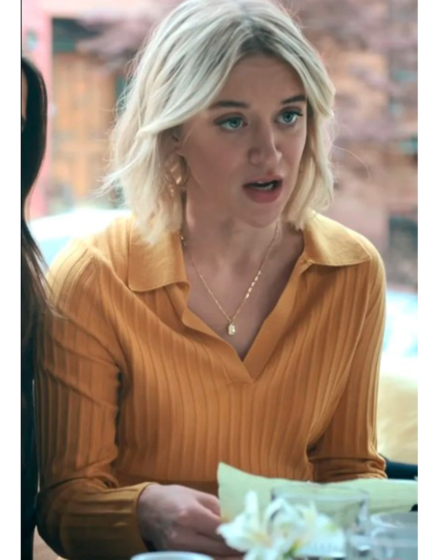 The Life List 2025 Chelsea Frei Yellow V-Neck Sweater